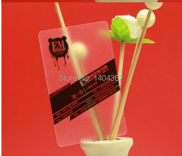 Индивидуальный дизайн прозрачный ПВХ пластик визитная карточка прозрачная