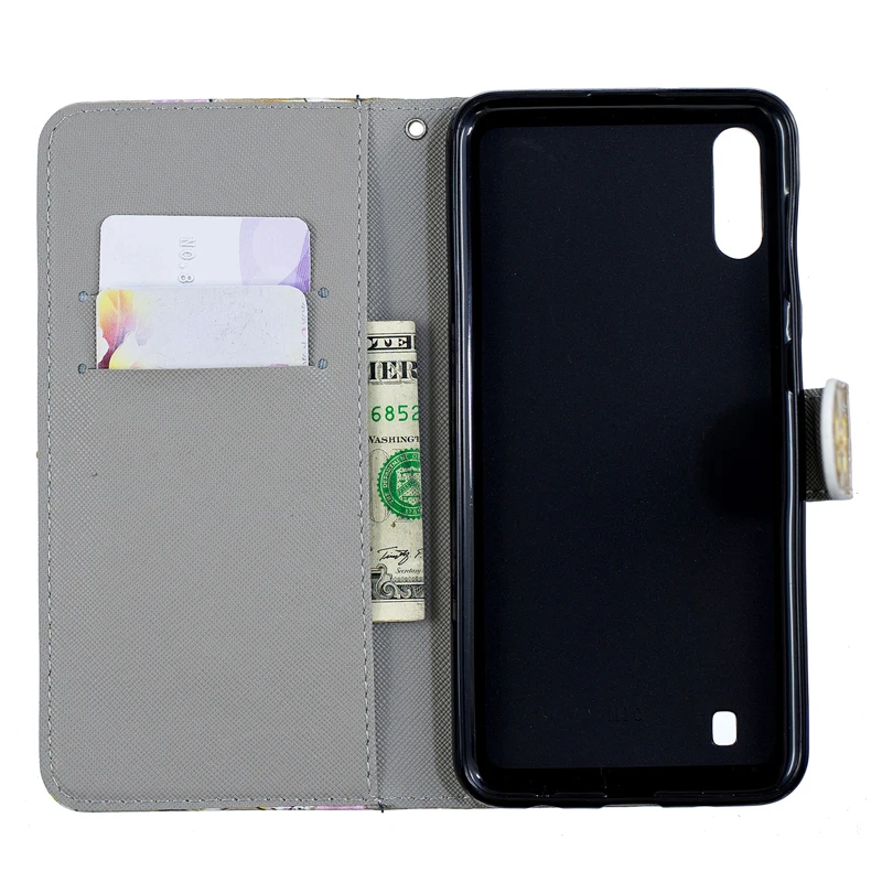 Free shipping for Samsung galaxy M10 M20 Floral 3D Deluxe Flip Wallet Bracket Case Book Clamshell Phone | Мобильные телефоны и