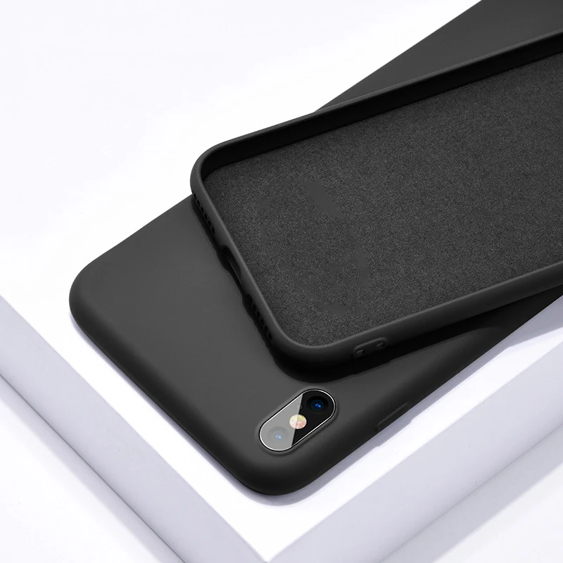Moskado, тонкий мягкий чехол для iPhone 11, 6, 6 S, 7, 8 Plus, X, XS, Max, XR, жидкий силиконовый чехол, однотонный, карамельный цвет, задняя крышка для телефона, чехол