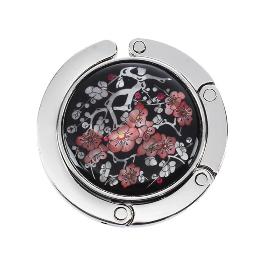 DSHA New Hot Motif floral fleur de prunier ronde pliante Porte sac cintre crochet | Robe Hooks