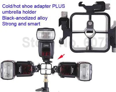 10 шт. адаптер для вспышки с тремя головками DSLR-камеры | Электроника