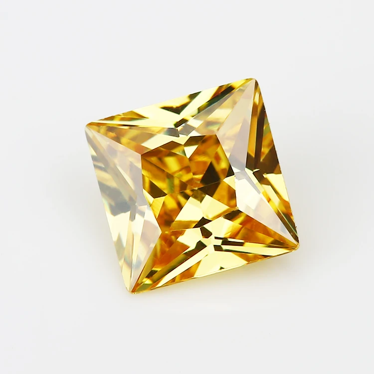 50 шт. 1 5x1 5 ~ 15x15 мм квадратная форма свободный CZ камень Золотой Желтый Ааааа