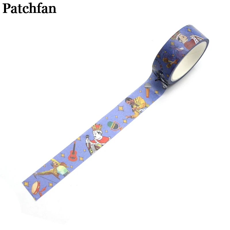Patchfan Freddie Mercury Vintage singer 90s funny DIY Scrapbooking kid Adhesive washi Masking Tape Printed Pattern sticker A2153