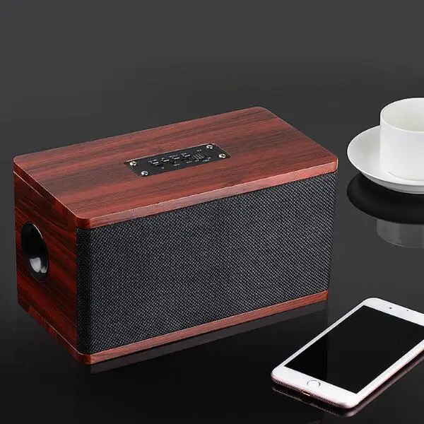 Новые деревянные Портативный Bluetooth Динамик Беспроводной Ретро bluetooth 3D двойной