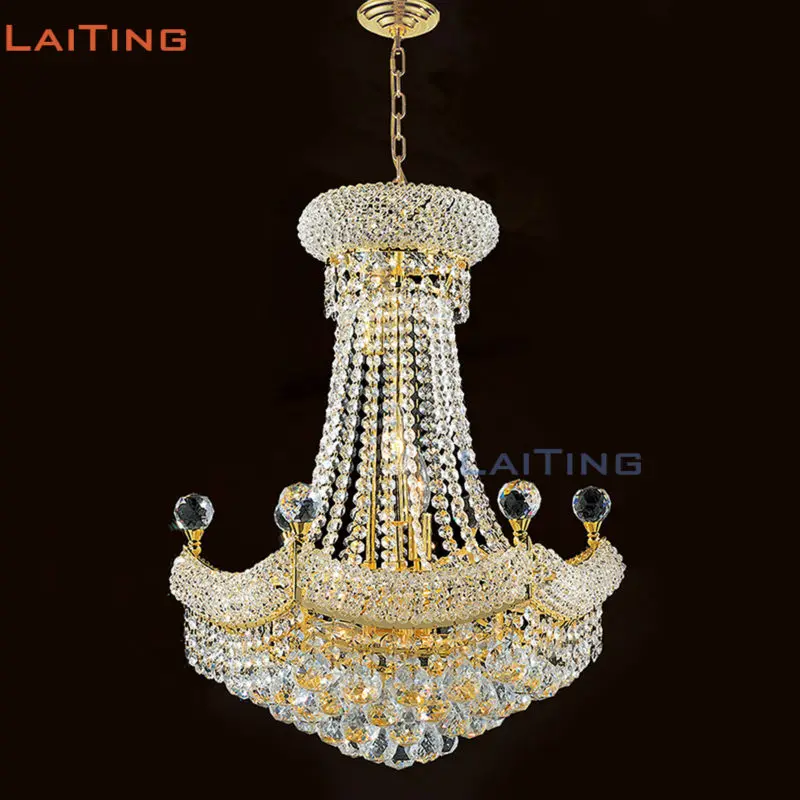 LAITING D24 &quotХрустальная люстра в форме короны Золотая Мода хромированные