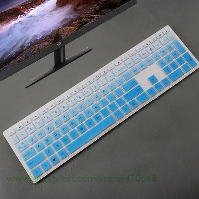 Gradual blue Desktop Keyboard Cover Protector Skin Computer For HP Pavilion All-in-One PC 24-xa 24-xa0002a 24-xa0300nd 24-xa0051hk 23.8 inch - Цвет: Gradual blue