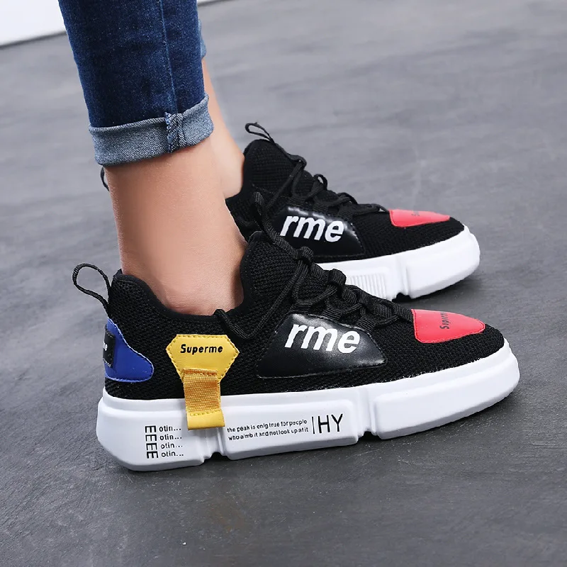 2018 г. модная женская обувь плетеная сетка с толстой подошвой для путешествий