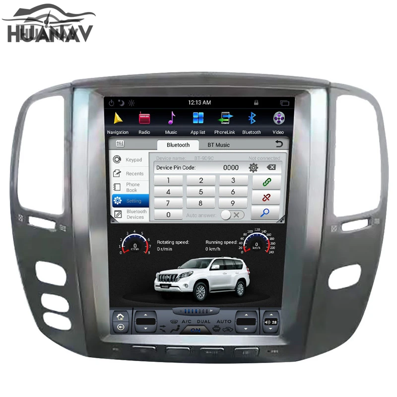 

Автомагнитола для Lexus LX470, 7,1-2002 г. В., на платформе Android 2007, без CD, DVD-плеера, GPS-навигация