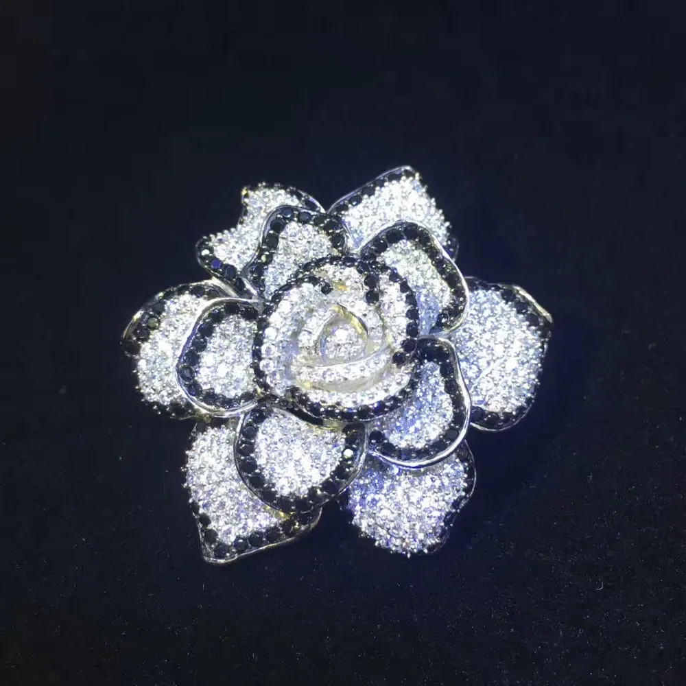 Женская Брошь из серебра 925 пробы с фианитом | Украшения и аксессуары