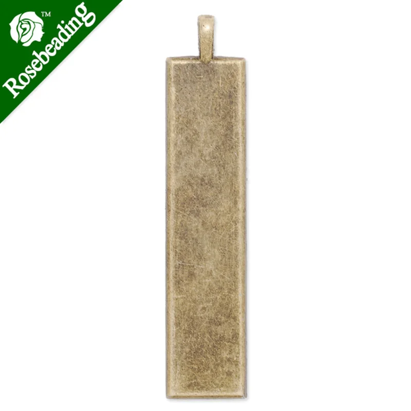 10x50 мм Прямоугольный подвесной лоток заполненный цинковым сплавом античное