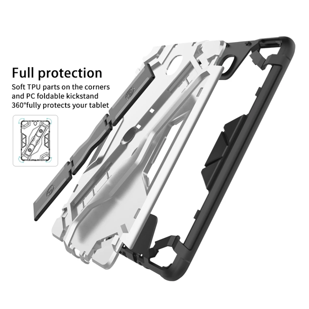 Противоударный армированный портативный чехол из ТПУ и ПК с ремешком на руку для