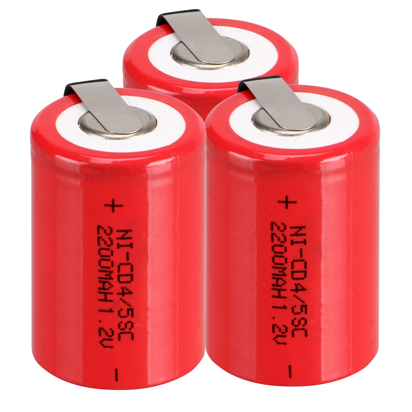 6 шт 1,2 V 2200mAh много NiCd 4/5 SubC Sub C& Tab красный Ni-Cd аккумуляторная батарея