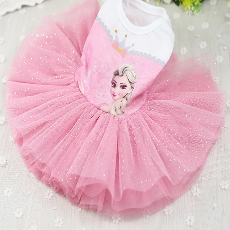 Модные Летнее платье с героями мультфильмов собака/Cat Одежда для