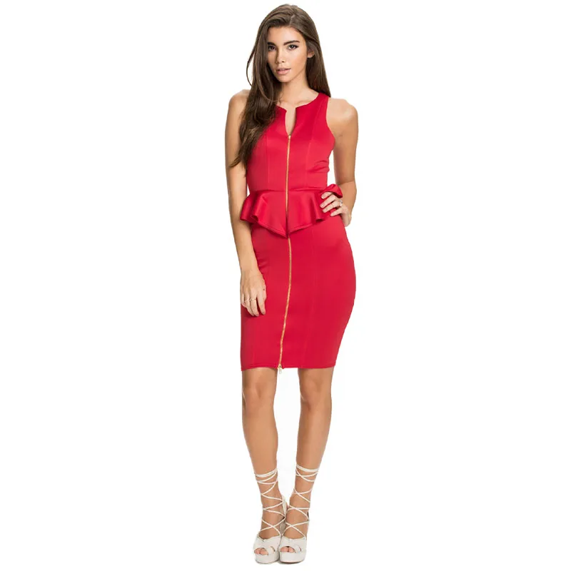 Женская рабочая одежда Vestidos De Festa Peplum элегантное облегающее повседневное офисное