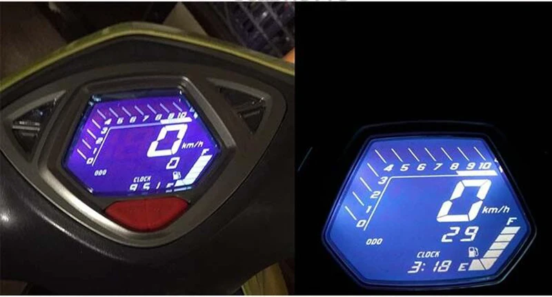 TKOSM Горячая ЖК Спидометр Одометр скутер мотоцикл для Yamaha 100RSZ7 Универсальный Спидометр мотоцикл 7 цветов подсветка