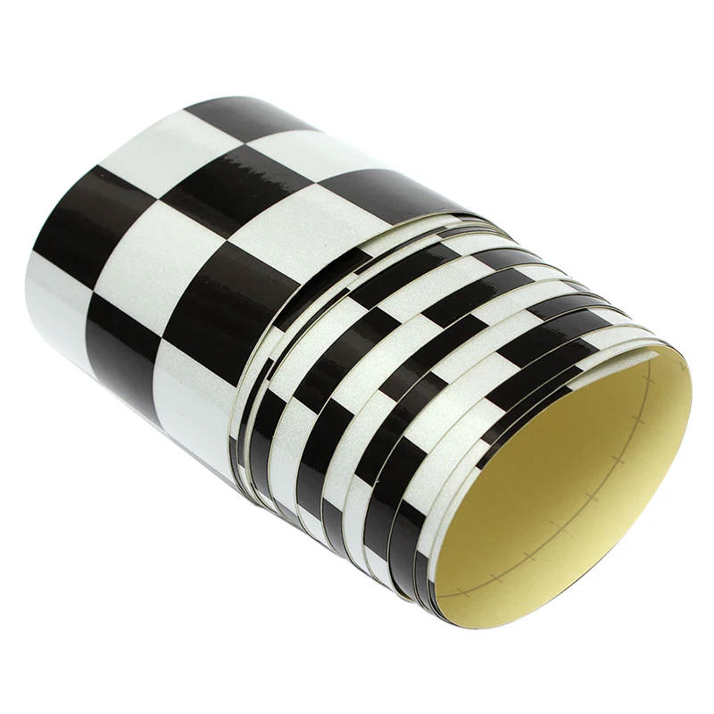 

3 inch Black/White Checkered Decal Tape Car motorcycle Bike Tank Sticker