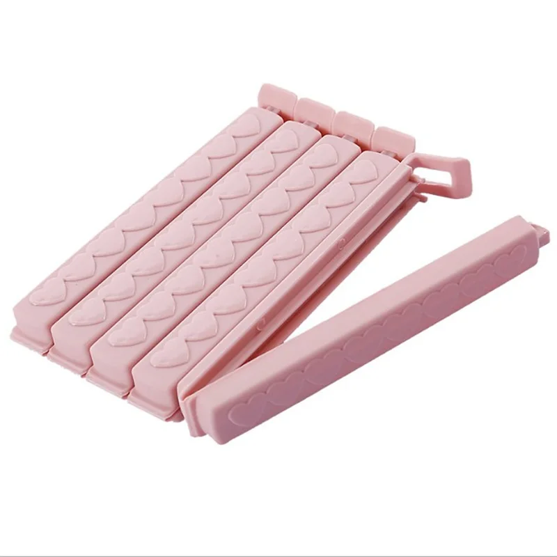 5 pcs Pink 12 шт./лот 5 шт./лот хранение еды закуска уплотнение мешок зажимы герметик зажим пищевой мешок зажимы кухонный инструмент домашняя еда Закрыть Клип уплотнение - Цвет: 5 pcs Pink