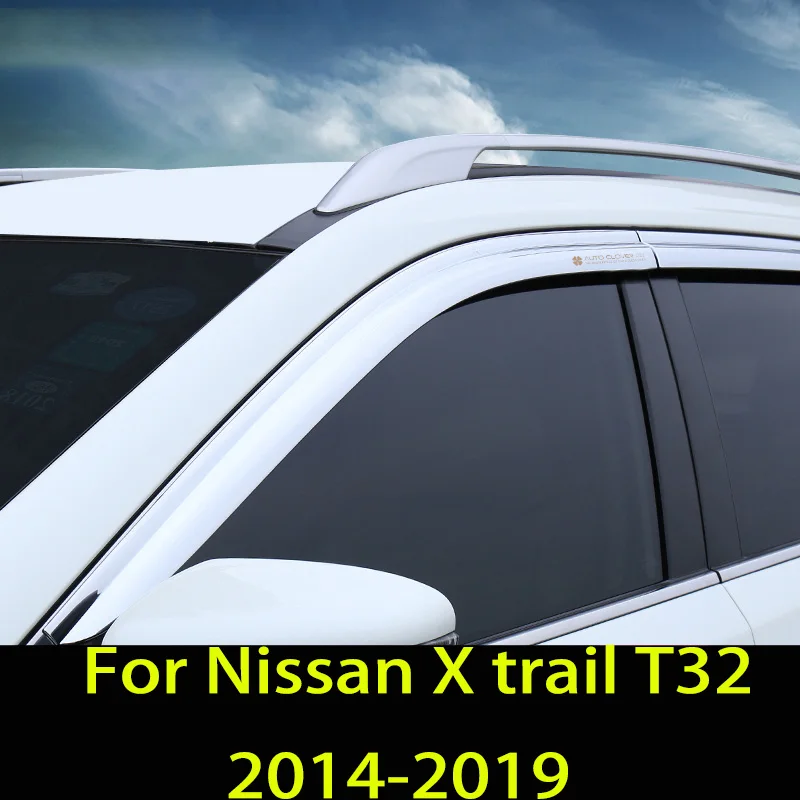 Для Nissan X trail T32 2014 2019 защита от дождя для бровей лист окон мигающий светильник