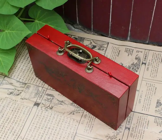 Складной Vintage китайских терракотовых воинов Стиль 32 шахматы и кожа деревянный