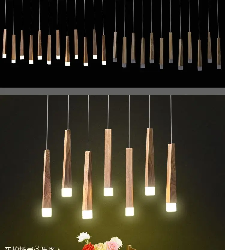 Для деревянных в сельском стиле подвесные светодиодный LED Лофт Декор подвесной светильник для фойе гостиная отель кафе ресторан современный деревянный подвес