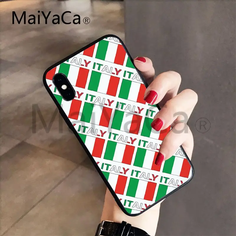 Чехол MaiYaCa с итальянским флагом и картой Европы мягкая задняя крышка из ТПУ для