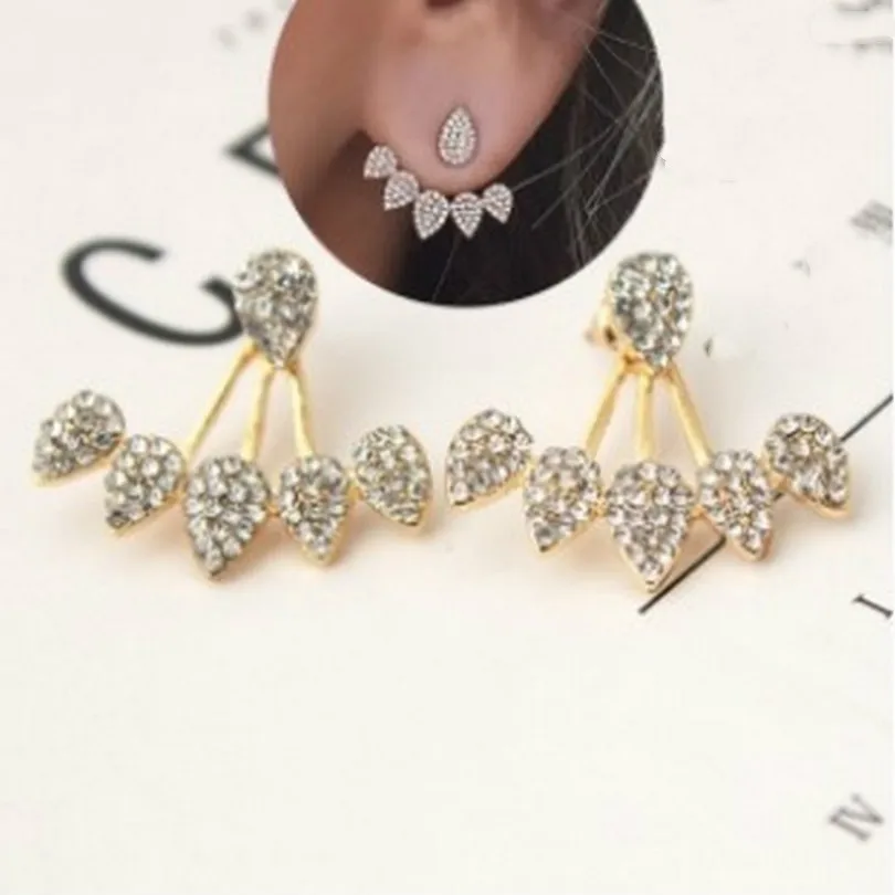 Женские Элегантные серьги ювелирные изделия висячие спереди и сзади Подвесные