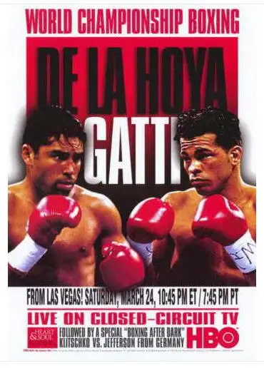 OSCAR DE LA HOYA VS ARTURO GATTI фильм Шелковый плакат декоративной живописи 24x36