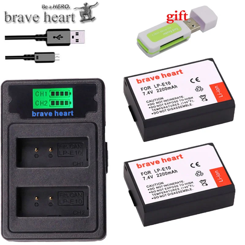 charger and 2battery 4x LP-E10 LP E10 LPE10 Камера батарея+ TYPE-C ЖК-дисплей двойной Зарядное устройство для цифровой однообъективной зеркальной камеры Canon EOS 1100D 1200D 1300D поцелуй X50 X70 X80 Rebel T3 T5 T6 - Цвет: charger and 2battery