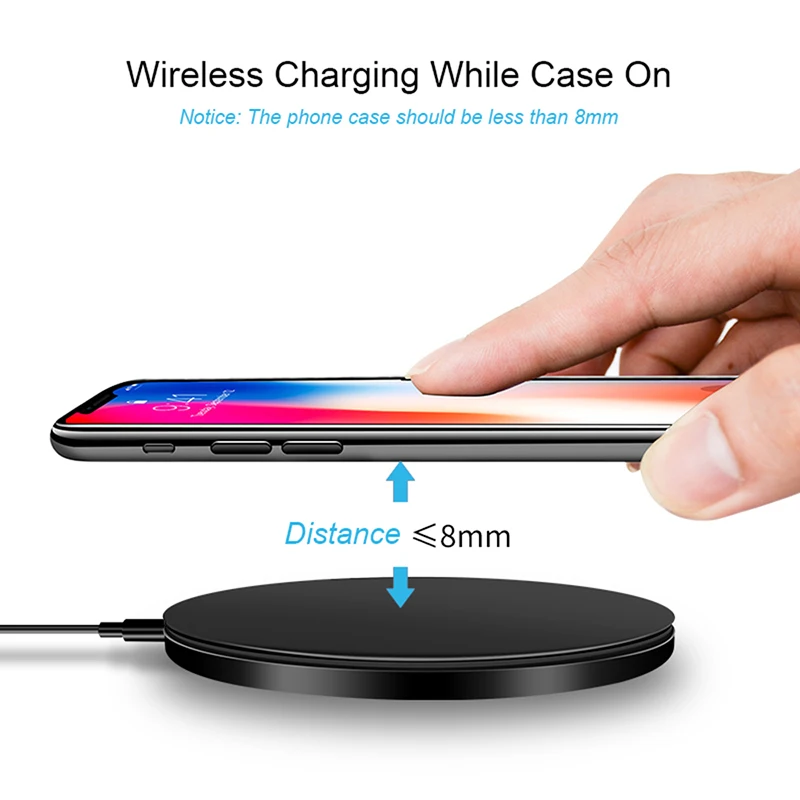Беспроводная быстрая зарядная станция QI 9 В 10 Вт док для iPhone Samsung SGA998|Зарядные