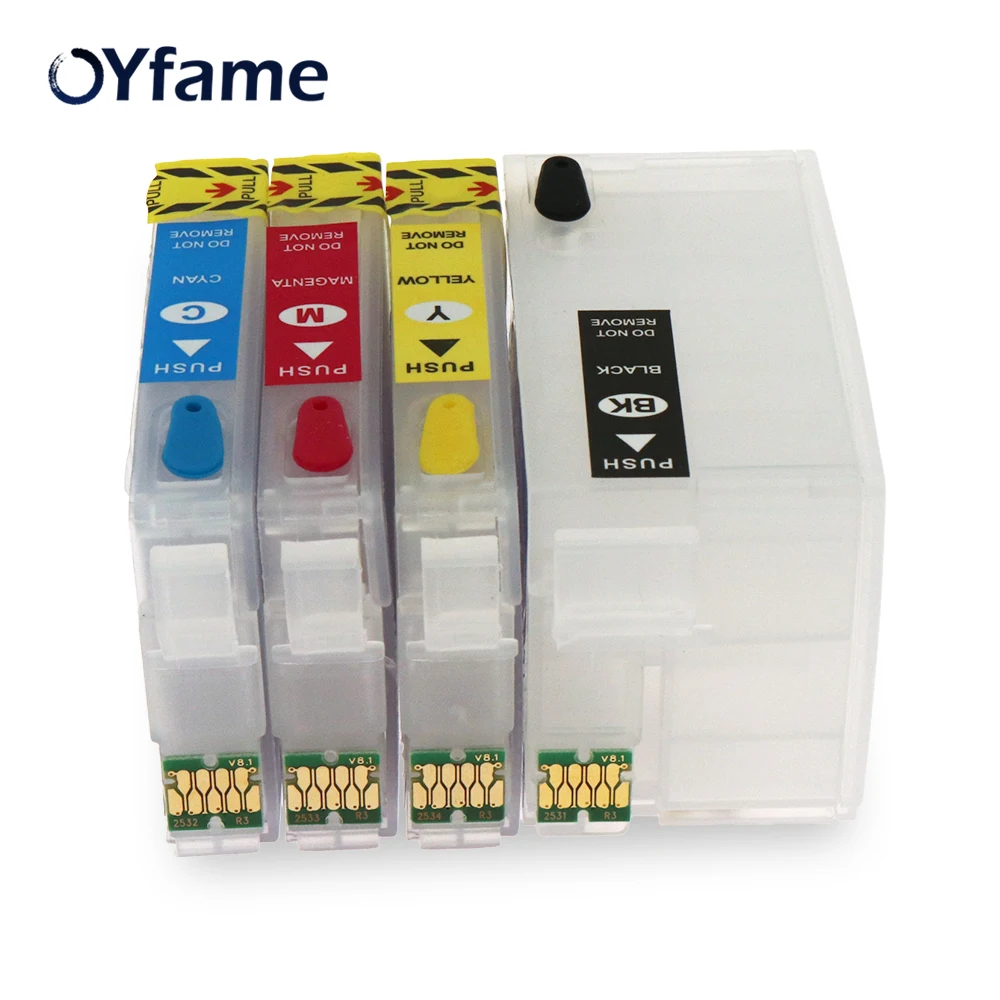 Картридж с чернилами OYfame 4 шт. 252 T2521 для чернильных картриджей T252 XL чипом ARC Epson WF3620