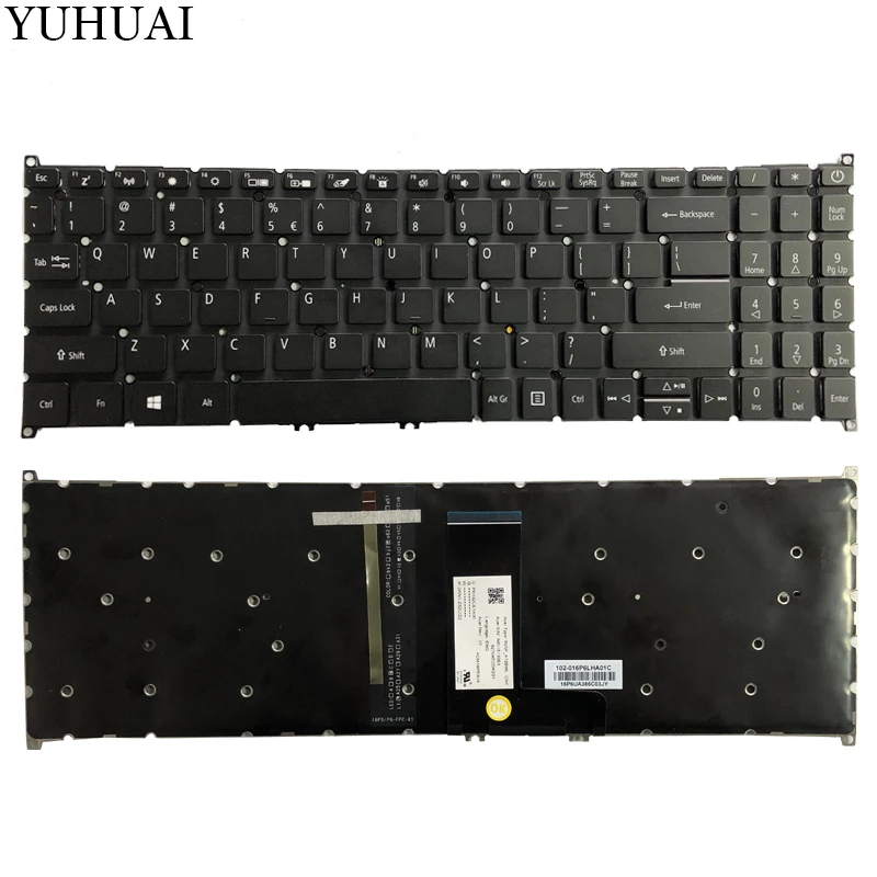 Новая клавиатура США для acer Swift 3 SF315-51 N17P4 Клавиатура для ноутбука без рамки черный