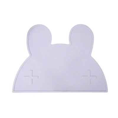 Gray Rabbit Кролик силиконовые коврики подставки салфетки под приборы дети настольные салфетки Coaster блюдо протектор стенд украшения кухня гаджеты ужин интимные аксессуары - Цвет: Gray Rabbit