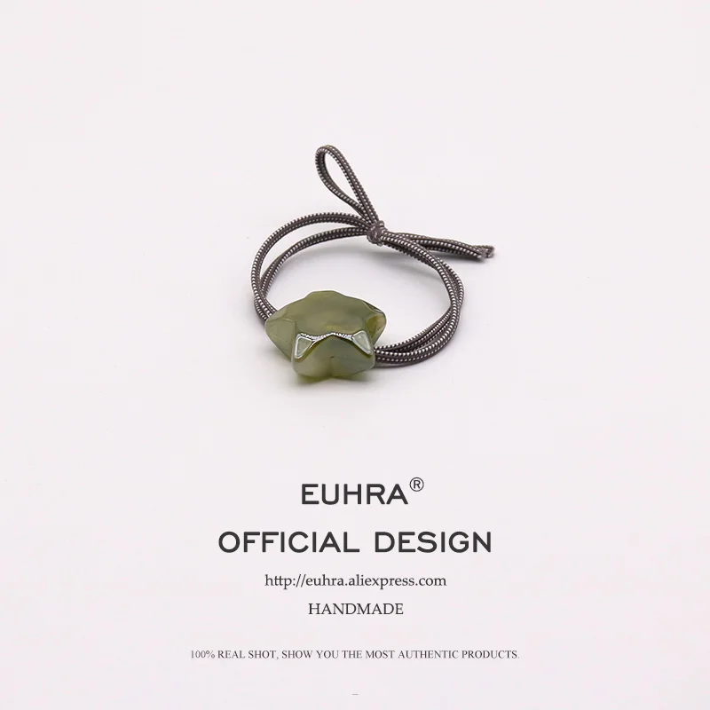 EUHRA, 10 цветов, эластичная резинка для волос, карамельный кролик, пентаграмма, Золотая пудра, для женщин, Детская резинка, высокая эластичность