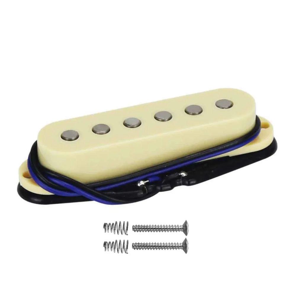 FLEOR одна катушка пикап средняя электрогитара Alnico 5 желтый для гитара FD Strat