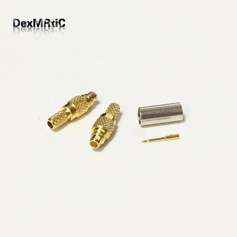 Штекер MMCX обжимный РЧ разъем для RG316 RG179 RG174 прямой позолоченный 1 шт. |
