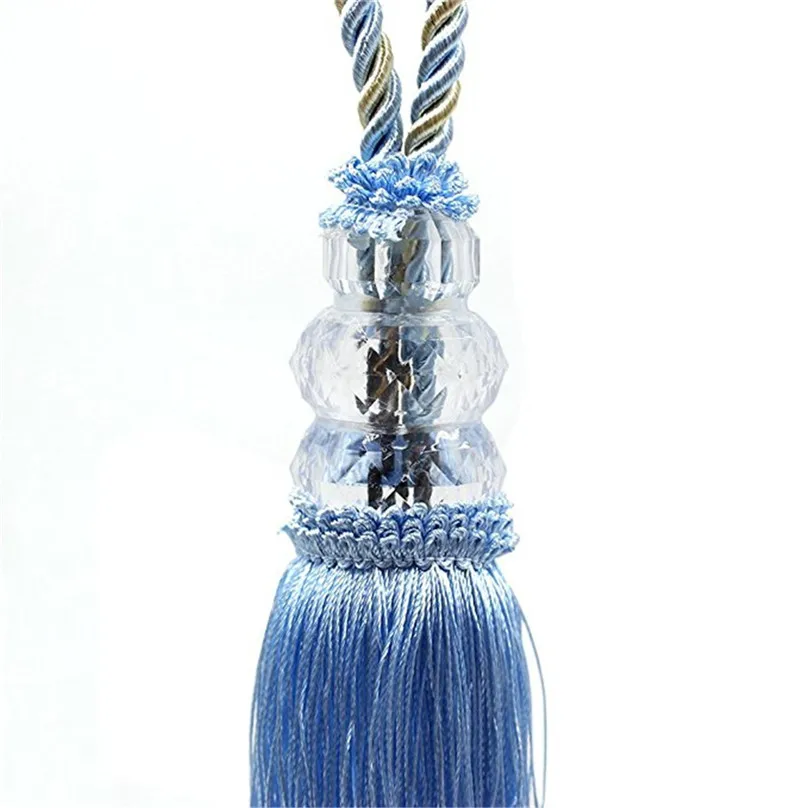 2 шт. занавески с кристаллами и бусинами кисточки шнурок для штор домашний