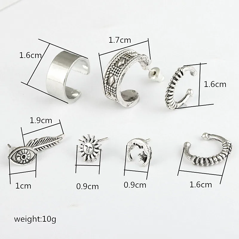 Винтажные серьги-клипсы в стиле панк, серьги Brinco для девочек, Bijoux, цепочка с кисточкой, клипсы в виде листьев, серьги-манжеты для женщин, ювелирные изделия e0259