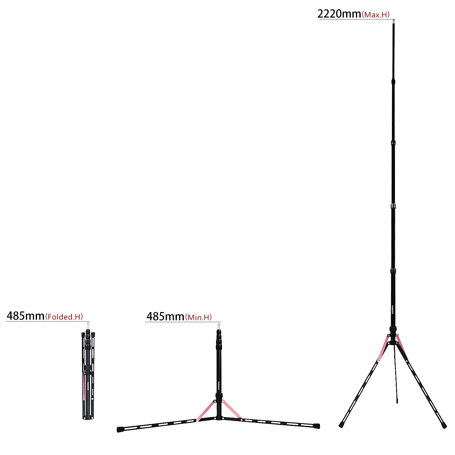 Fusitu FT 190B Фиолетовый Портативный штатив для фотосъемки из алюминиевого сплава