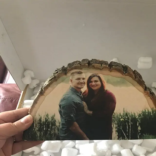 Персонализированные подарки для влюбленных пар деревянный ломтик украшения