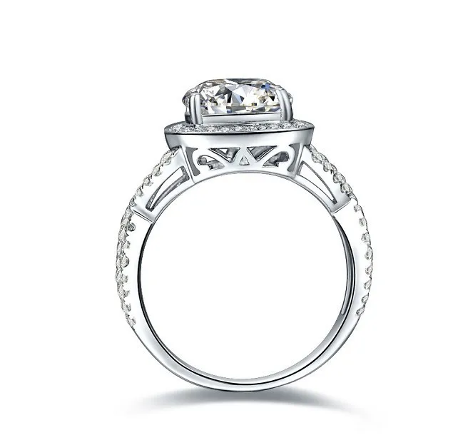 2 карат Oxhead стиль Античный NSCD красивый бриллиант обручальное кольцо лучшая