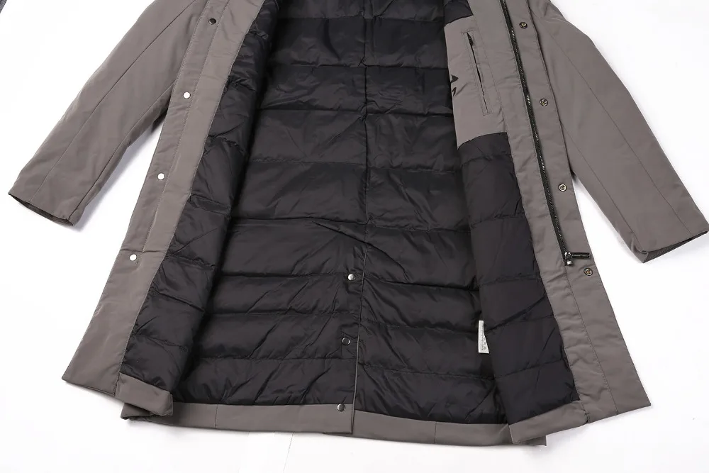New Winter Casual Thick Down Jacket Men Warm Fashion Quality Long 90% White Duck Coat Male Stand Collar Parkas HI-Q | Мужская одежда