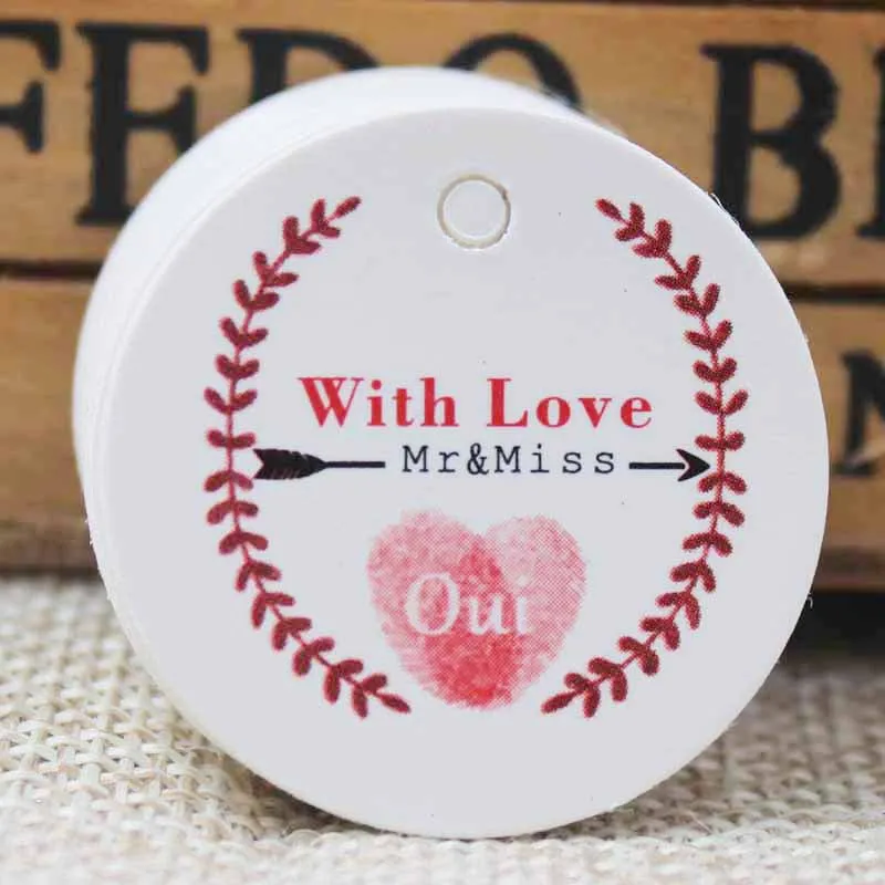 Zerong Сделано с бумагой для свадебных торжеств винтажная бирка Mr &amp Mrs. Конфетная