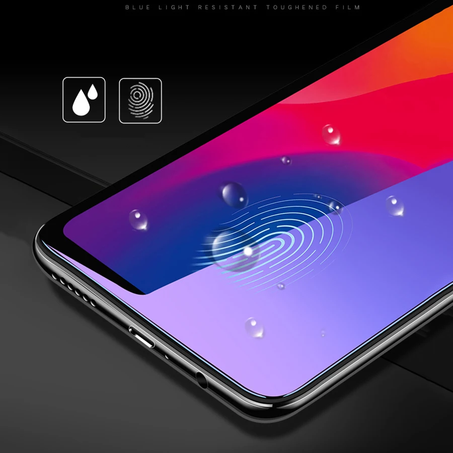 9H 0 26 мм закаленное стекло для VIVO V11 Pro V11i Y97 Y71 Y75S Y83 NEX S A Z1 X23 Z3i анти фиолетовый синий
