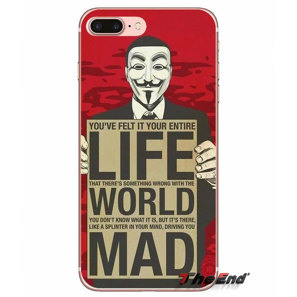 Для iPhone X 4 4S 5 5S 5C SE 6 6S 7 8 Plus Samsung Galaxy J1 J3 J5 J7 A3 A5 2016 2017 дизайн крышка анонимированная