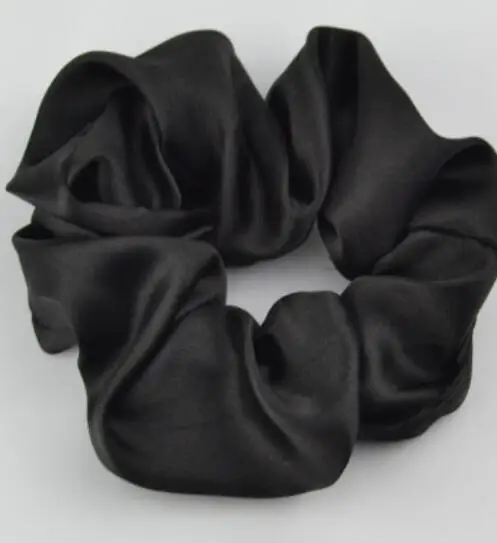 Black Новое поступление новые женские шелковые резинки для волос Элегантные волосы галстук милые аксессуары для волос, хвост держатель для волос - Цвет: Black