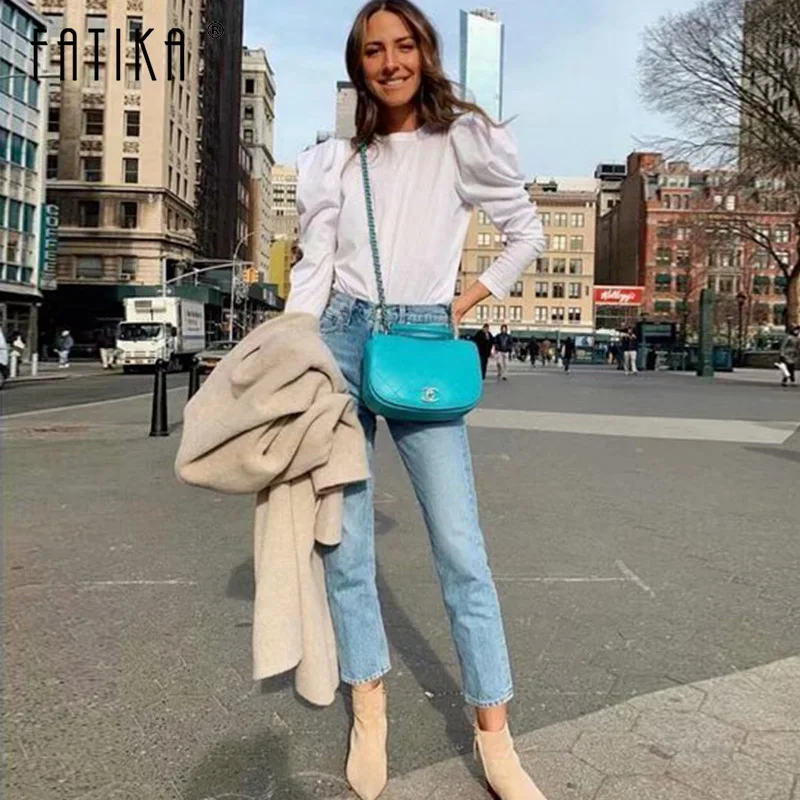 Джинсы-бойфренды мужские однотонные до щиколотки с высокой талией и карманами