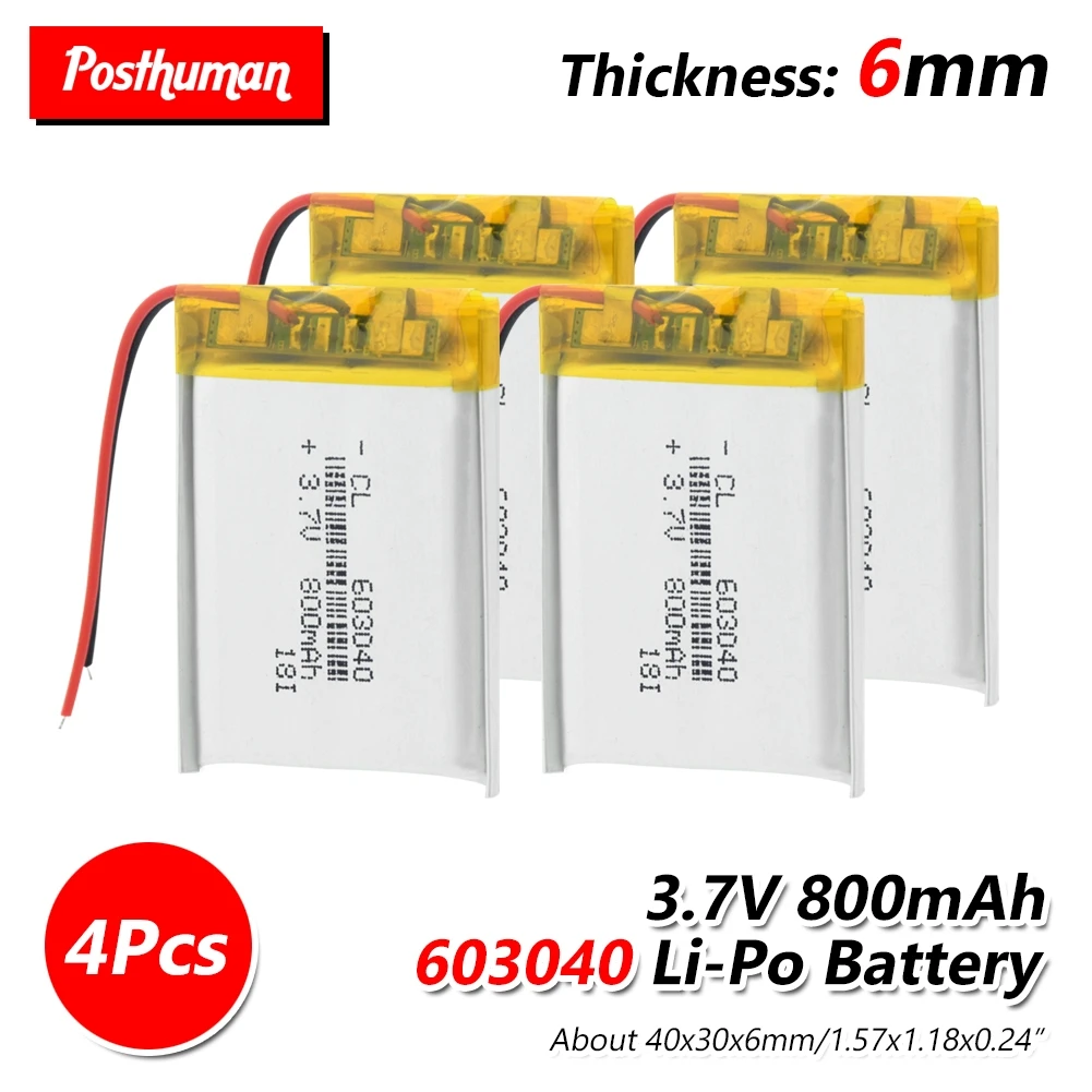 3,7 V 800mAh 603040 литий-ионная аккумуляторная батарея литий-полимерная батарея для gps навигатора Mp3 Mp4 Mp5 PAD DVD электронная книга динамик