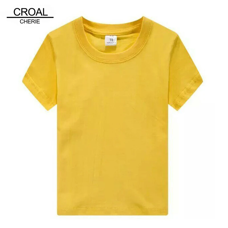 Одежда для маленьких мальчиков CROAL CHERIE однотонная летняя футболка с короткими