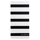 Элегантное классическое пляжное полотенце в черно-белую полоску, кухонное полотенце с индивидуальным именем, Пляжное банное полотенце, подарки на годовщину помолвки