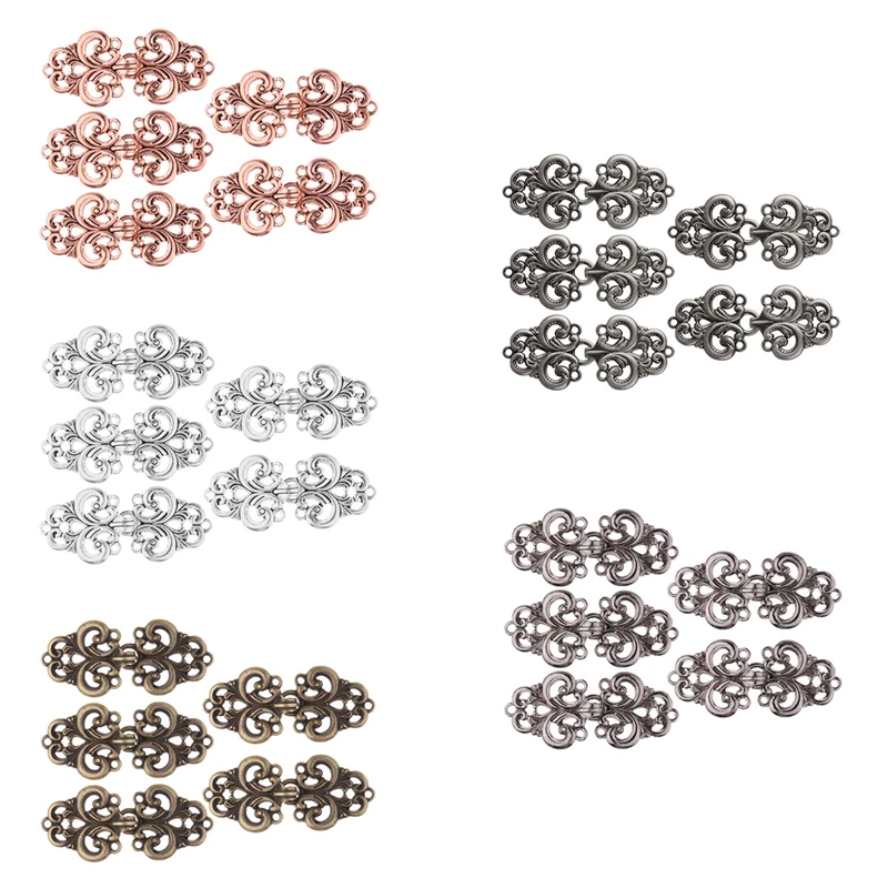 Застежки-клипсы для кардиганов YiZYiF 5 пар застежки-крючки накидка с цветочным